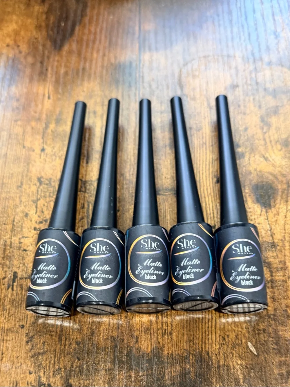 She Makeup Matte Liquid Eyeliner — Matte Black (Lot of 5)